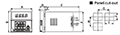 Dimensional Drawing for T3/T4 Series Thumbwheel Switch Temperature Controller
