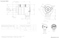 Dimensional Drawing for AX 65 - SSI Synchronous Serial Interface Series EX Heavy Duty Absolute Encoders