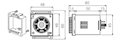 Dimensional Drawing for B866 Series Multifunction Timer