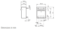 Dimensional Drawing for Type 633 Direct Current (DC) mini h Version Time Counter""