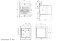Dimensional Drawing for Type 497 Adding Pneumatic Preset Counter