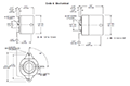 Dimensional Drawing for E14H Series Light Duty Miniature Encoder