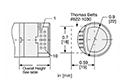 Dimensional Drawing for E9 Series Miniature Encoder