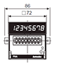 Dimensional Drawing for 8 Digit Up/Down Counters