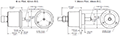Dimensional Drawing for H56 Series Heavy-Duty Incremental Encoder