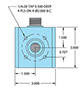 Dimensional Drawing for Ultra Heavy-Duty Cube Housing