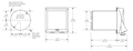 Dimensional Drawing for HP5 Series Cycl-Flex® Reset Timer
