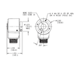 Dimensional Drawing for HS20 Series Sealed Hollow Shaft Incremental Encoder