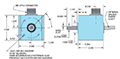 Dimensional Drawing for Industrial Cube Housing