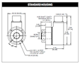 Dimensional Drawing for ISD25 Series Hazardous Duty Encoder
