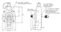 Dimensional Drawing for ISW38 Series Hazardous Duty Encoder