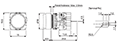 Dimensional Drawing for L16RR Series 16 Millimeter (mm) Diameter Pilot Light