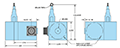 Dimensional Drawing for Model LCE Linear Cable Encoder