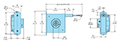 Dimensional Drawing for Model LCX120 Draw Wire Encoder