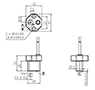 Dimensional Drawing for LPD Series Inductive Linear Positioning Sensors
