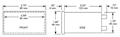 Dimensional Drawing for MSJR5 Digital Speed Motion Controller with Analog Trim Input