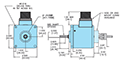 Dimensional Drawing for Model 25SF Incremetnal Shaft Encoder