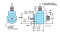 Dimensional Drawing for Model 702 Incremetnal Shaft Encoder