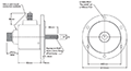 Dimensional Drawing for Model DR738 Direct Replacement Encoder for 444 Tach Style Encoder