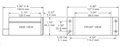 Dimensional Drawing for Dual Universal Input Amplifiers