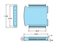 Dimensional Drawing for Model RX/TXD Receiver/Transmitter Unit