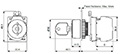 Dimensional Drawing for S2KR Series 22/25 Millimeter (mm) Diameter Round Key Selector Switches