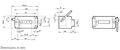 Dimensional Drawing for Type 125 Revolution and Stroke Counter with Button Reset