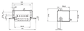 Dimensional Drawing for Type 250 Preset Revolution, Length Measuring or Stroke Counter