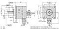 Dimensional Drawing for RI59 Series Stainless Steel Incremental Encoder