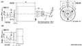 Dimensional Drawing for RX 70TI/71TI Series Ex Incremental Encoders