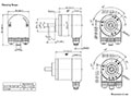 Dimensional Drawing for AC 58 - EtherCAT® Series Absolute Encoder