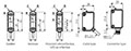Dimensional Drawing for BJX Series Rectangular Photoelectric Sensor
