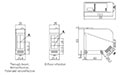 Dimensional Drawing for BX Series Universal Alternating Current (AC)/Direct Current (DC) Photoelectric Sensor