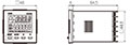 Dimensional Drawing for CX Series Liquid Crystal Display (LCD) Counter/Timers