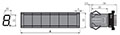 Dimensional Drawing for D1AA Series 16-Segment Display Unit