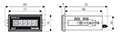 Dimensional Drawing for D5Y/D5W Series Panel Mount 5-Digit Display Unit