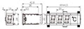 Dimensional Drawing for DS/DA Series Serial/Parallel Input High Performance Display Unit