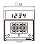 Dimensional Drawing for FM Series Digital Measure Counters