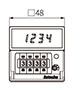 Dimensional Drawing for FSE Series 8-Pin Plug Digital Timers with Thumb Wheel Switch