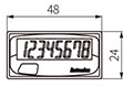 Dimensional Drawing for LA8N Series Indicator Liquid Crystal Display (LCD) Digital Counters