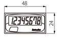 Dimensional Drawing for LE8N Series Indicator Liquid Crystal Display (LCD) Digital Timers