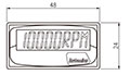 Dimensional Drawing for LR5N-B Series Revolutions/Frequency Pulse Meters with Indicator