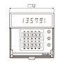 Dimensional Drawing for MP5M Series Thumbwheel Switch Multi Pulse Meter