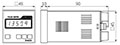Dimensional Drawing for MP5S/MP5Y/MP5W Series Multi Pulse Meter