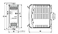 Dimensional Drawing for SPB Series DIN-Rail Mount Switching Mode Power Supply