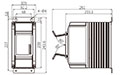 Dimensional Drawing for SPR3 Series Three-Phase Slim Power Controller