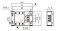 Dimensional Drawing for SR2/SR3/SRH2/SRH3 Series 2/3-Phase Solid State Relay (SSR) with Detachable/Integrated Heatsink