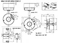 Dimensional Drawing for AD 34 Series Single-Turn Absolute Encoder